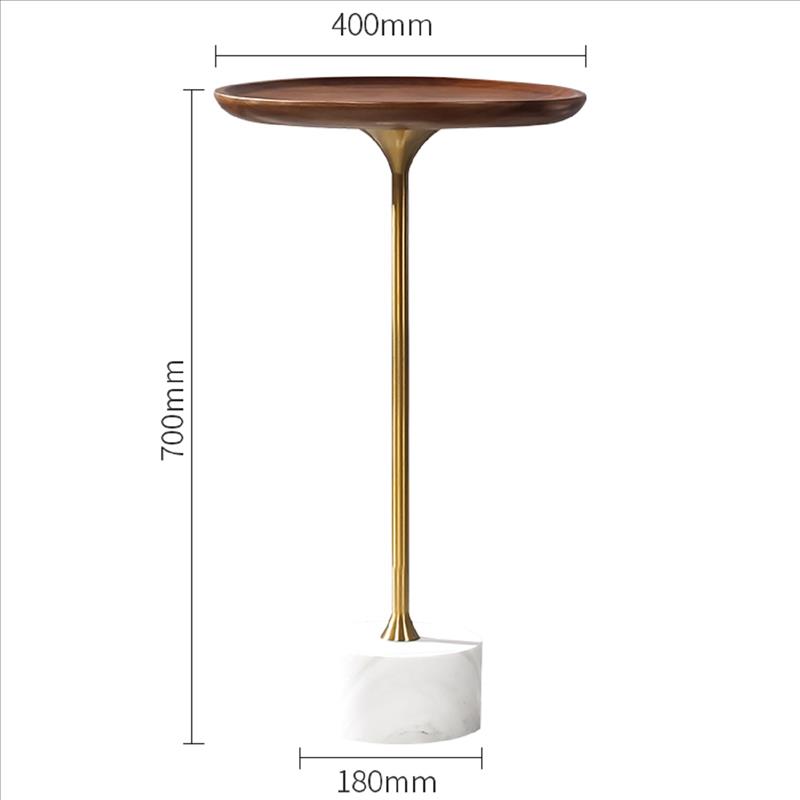 Marble Base with Wooden Tray Coffee Table